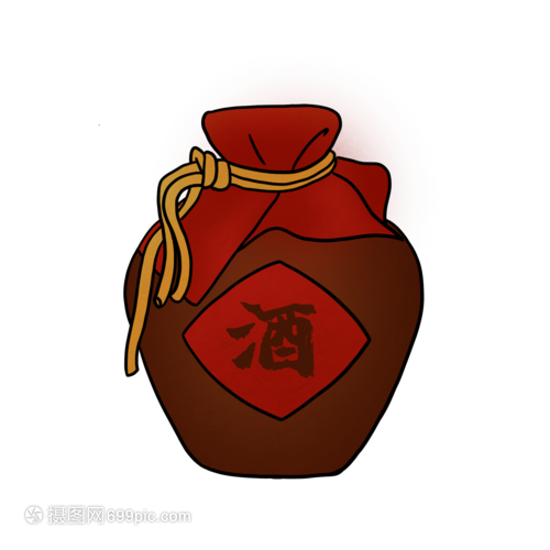 手绘古风酒 一盏醇香入画来